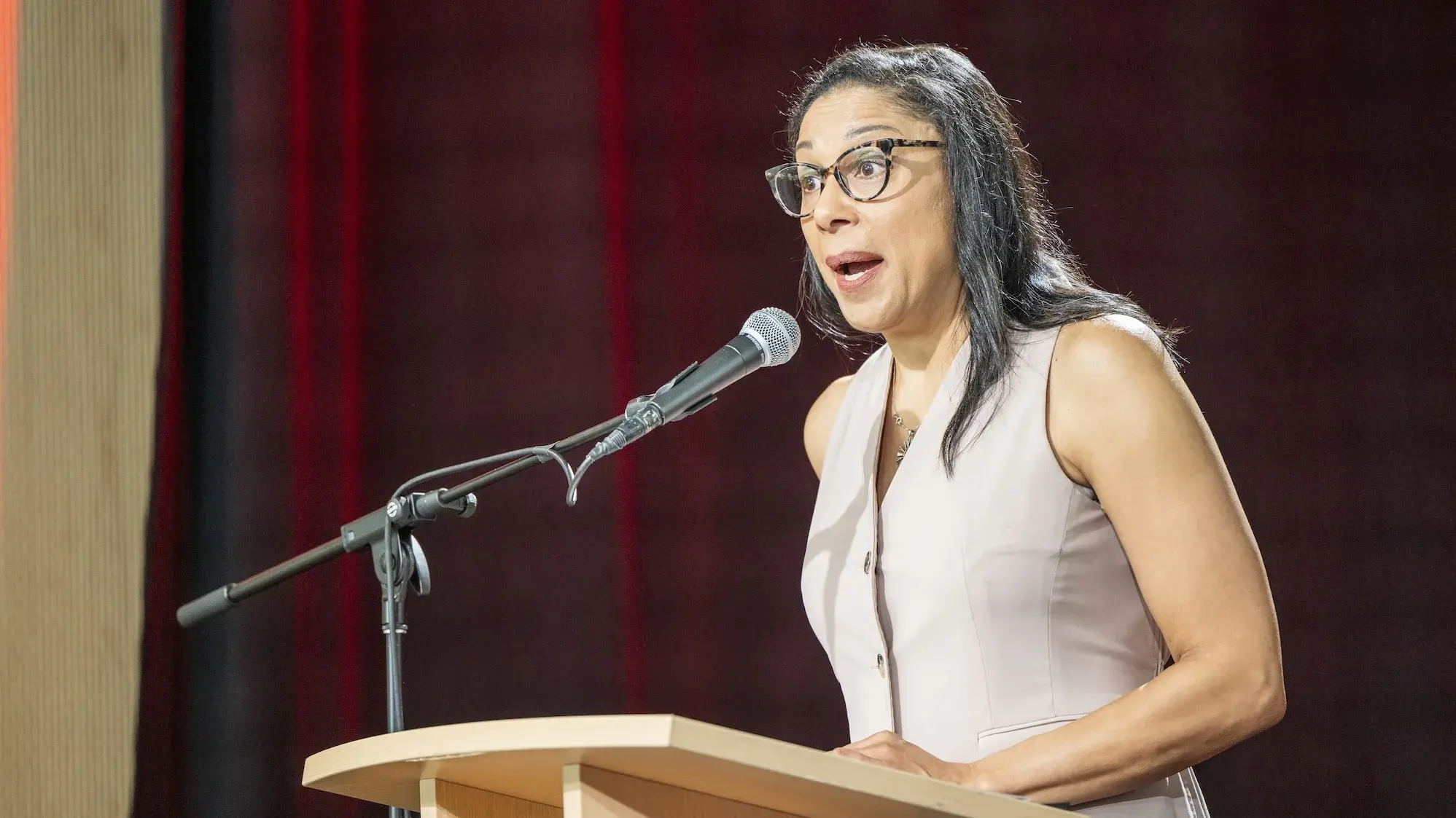 Dr. Ange-Marie Hancock speaks at the 20th anniversary symposium