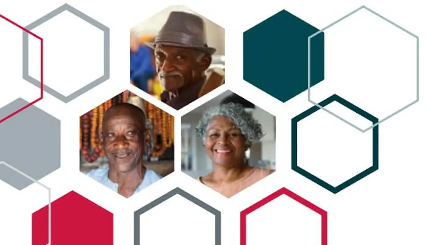 Grid of elderly African American's faces