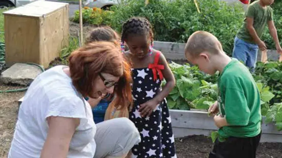 Kids in the garden