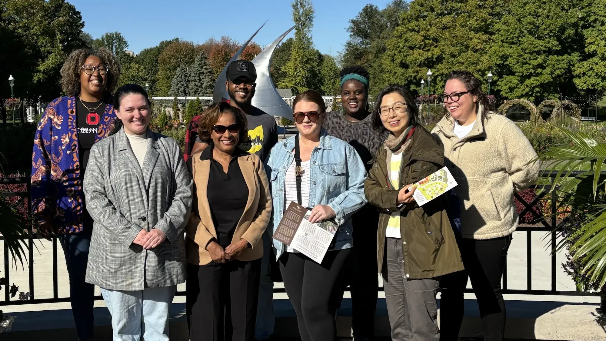 A group of people at an outing in Franklin Park