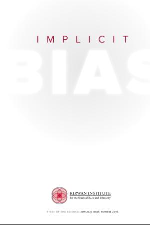 Screenshot of the Implicit Bias Report cover page from 2015